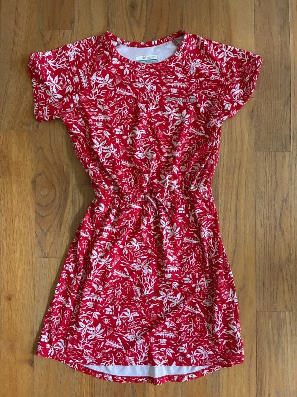 Columbia Girls Red Outdoor Print Adventure Dress Medium 10/12